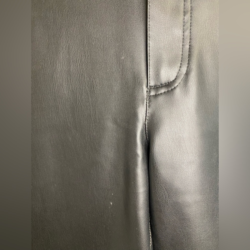 ZARA Black Faux Leather Pants - Picture 5 of 12